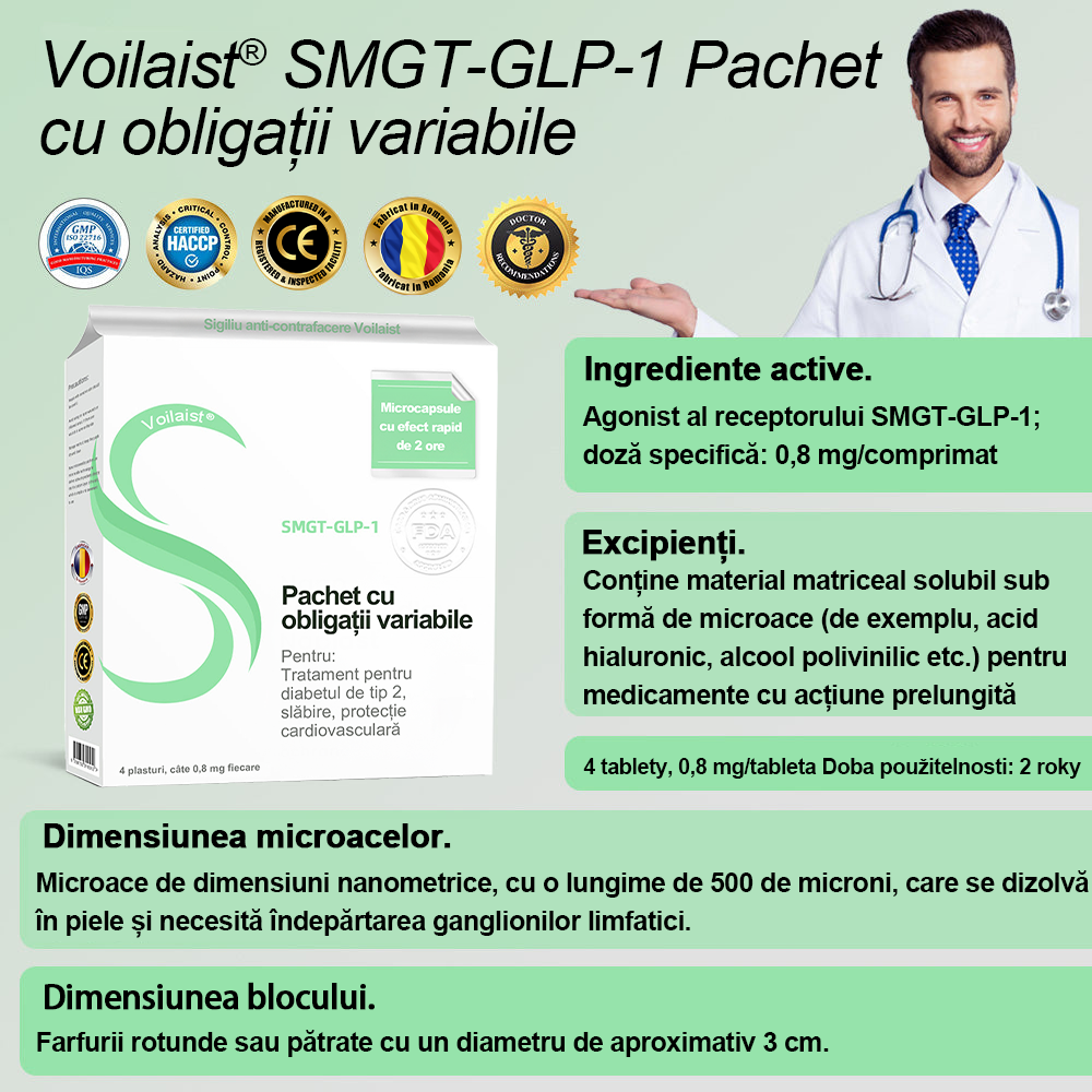 🔥🔥【Vezi rezultatele după 7 zile】🌲Voilaist® plasture nano cu microace SMGT-GLP-1 (Fără durere, cu efect de lungă durată, tratează diabetul, obezitatea și bolile cardiovasculare)
