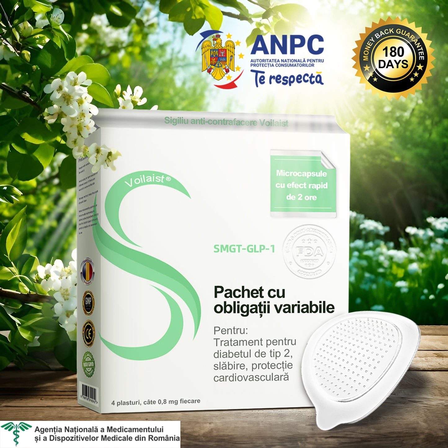 💚💚【Vezi rezultatele după 7 zile】🌲Voilaist® plasture nano cu microace SMGT-GLP-1 (Fără durere, cu efect de lungă durată, tratează diabetul, obezitatea și bolile cardiovasculare)