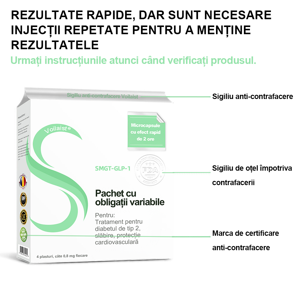 🔥🔥【Vezi rezultatele după 7 zile】🌲Voilaist® plasture nano cu microace SMGT-GLP-1 (Fără durere, cu efect de lungă durată, tratează diabetul, obezitatea și bolile cardiovasculare)